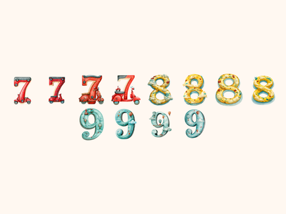 Transportation Alphabet & Numbers