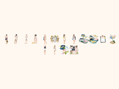 Country Club Watercolor Clipart
