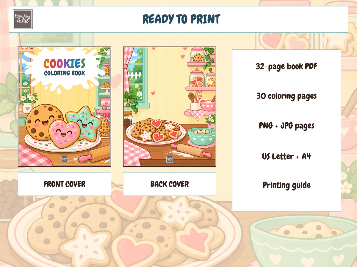 Cookies Coloring Book — WHATS INCLUDED