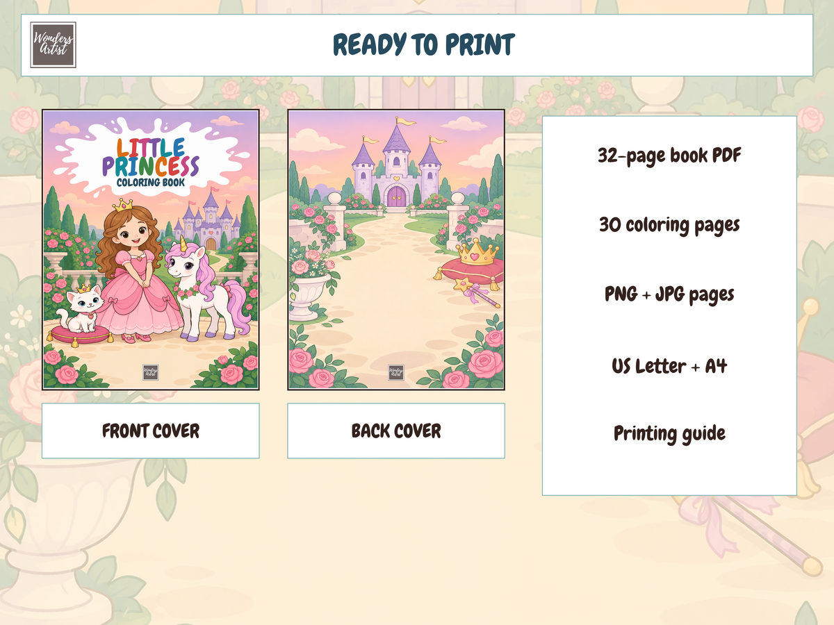 Little Princess Coloring Book — WHATS INCLUDED