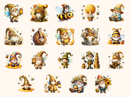 Bee Gnomes Clipart