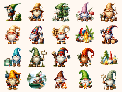 Camping Gnomes Clipart