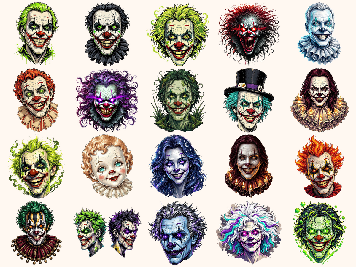 Psycho Clowns Clipart