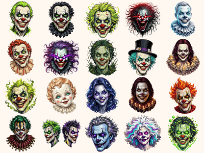 Psycho Clowns Clipart