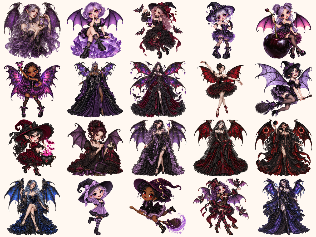 Vampire Witches Clipart — listing preview 5