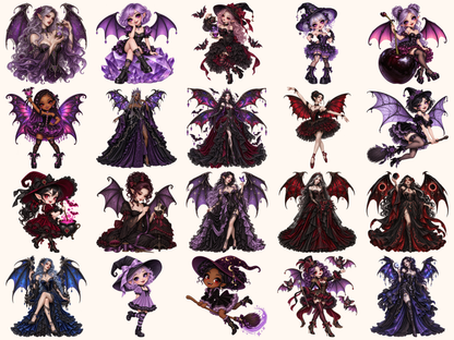 Vampire Witches Clipart — listing preview 5