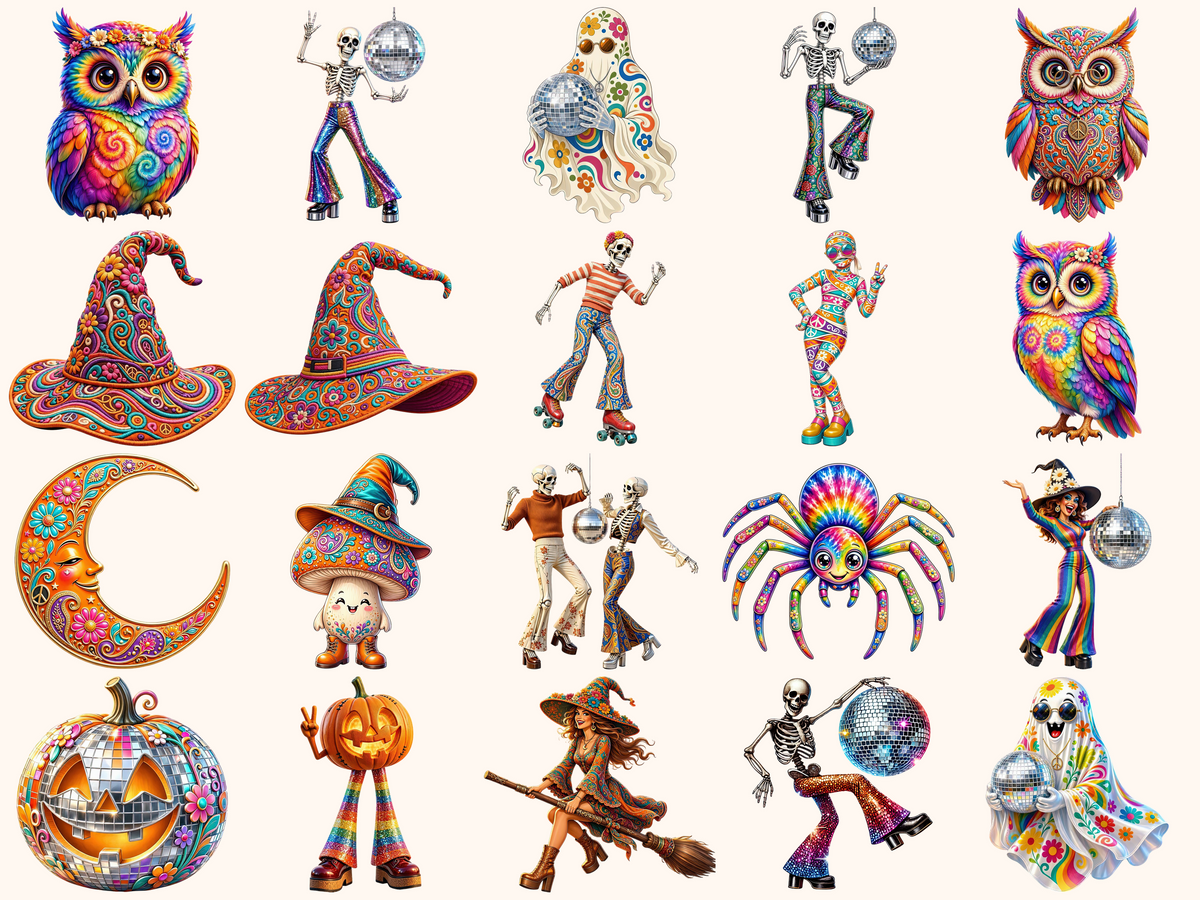Groovy Halloween Clipart