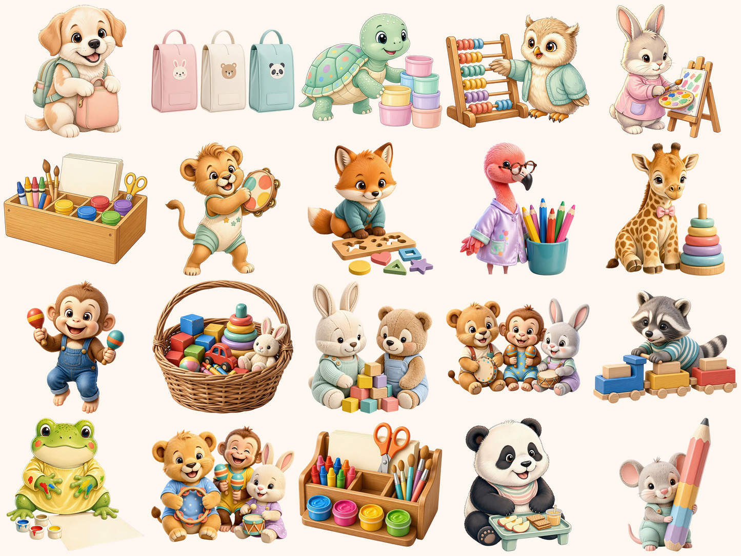 Daycare Animals Clipart