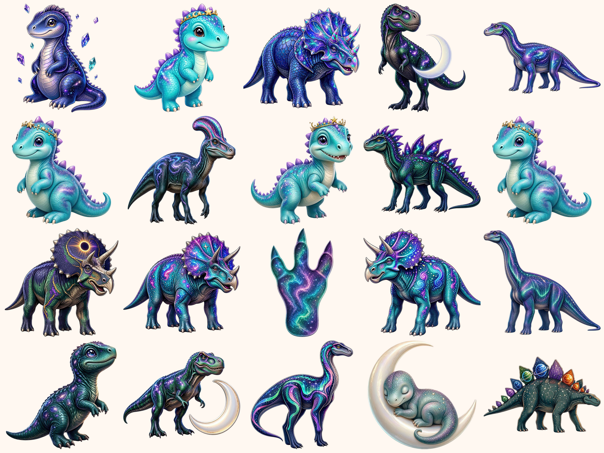 Cosmic Dinosaurs Clipart