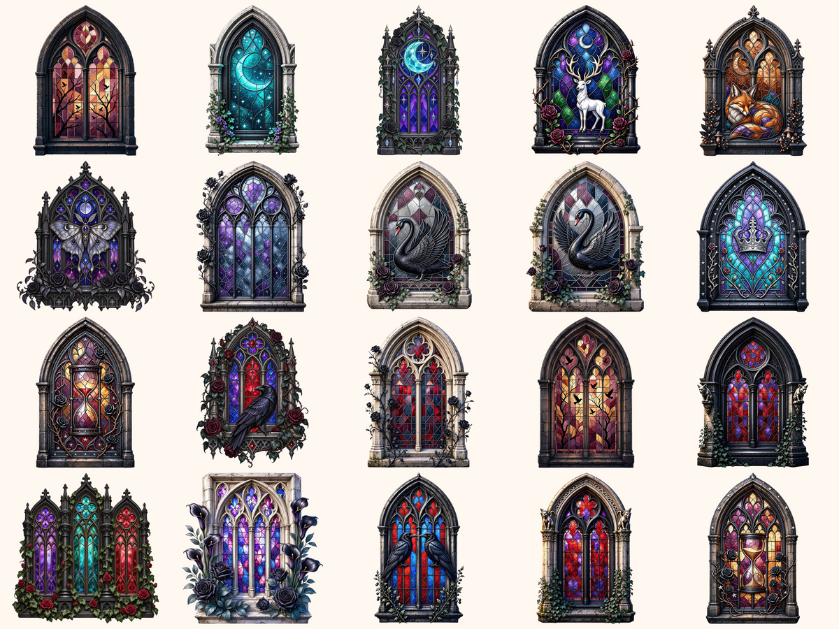 Gothic Windows Clipart