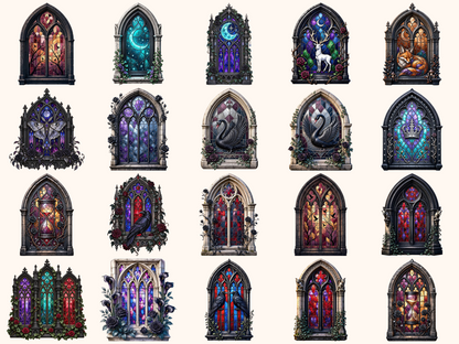 Gothic Windows Clipart