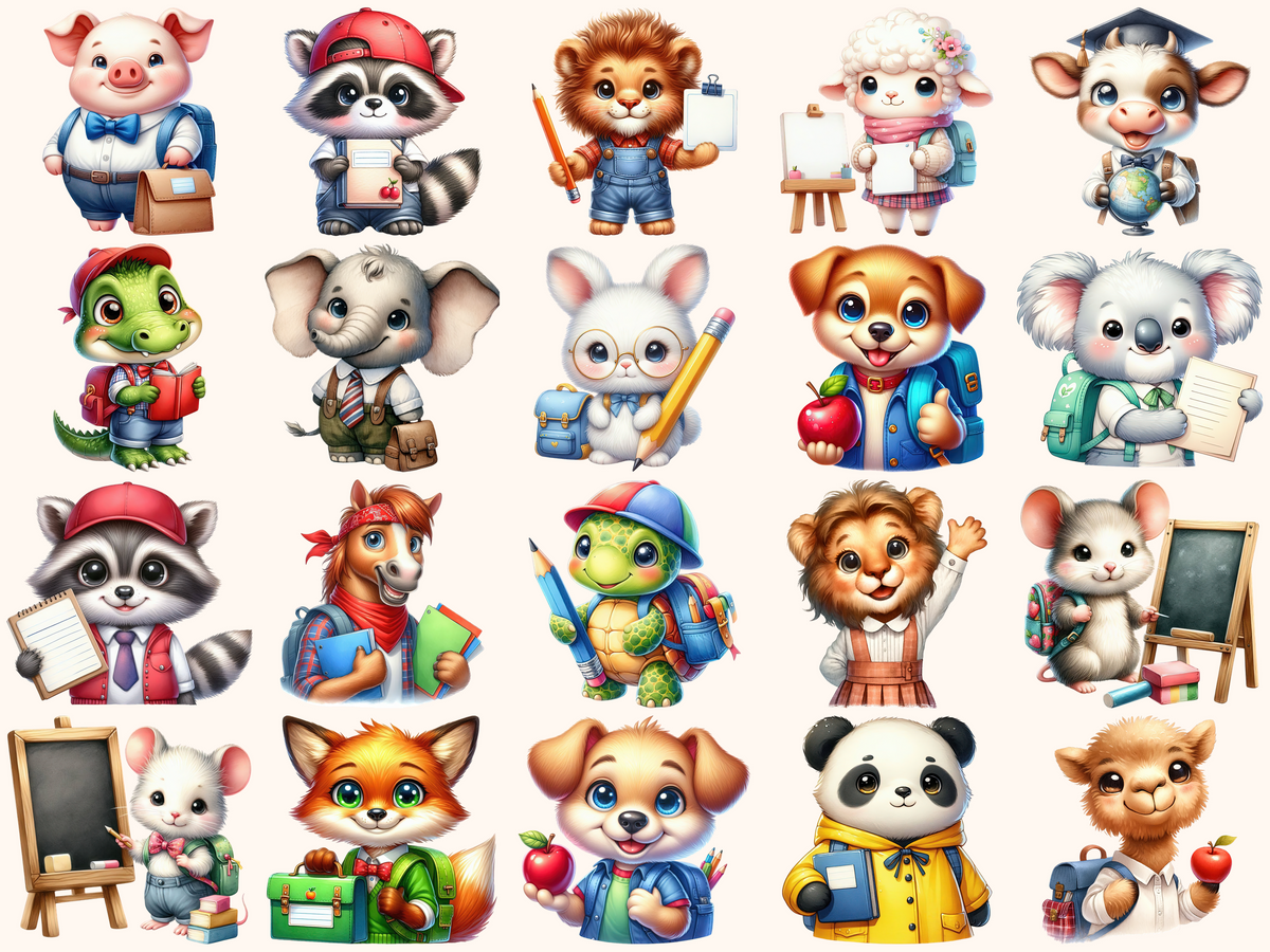 School Animals Clipart