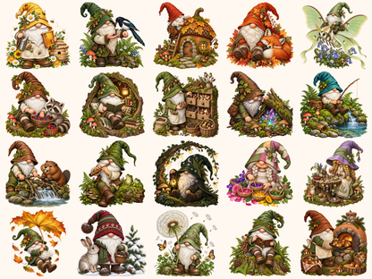 Woodland Gnomes Clipart — listing preview 5