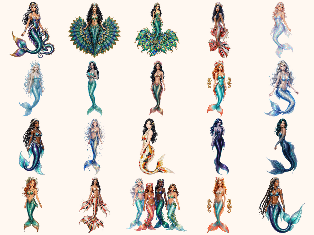 Mystical Mermaids Clipart