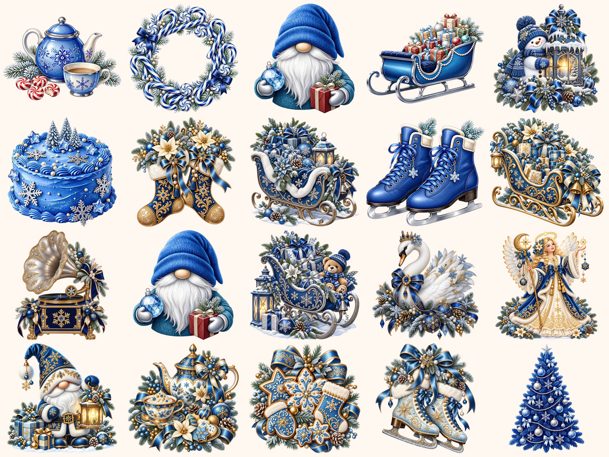 Blue Christmas Clipart