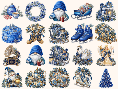 Blue Christmas Clipart
