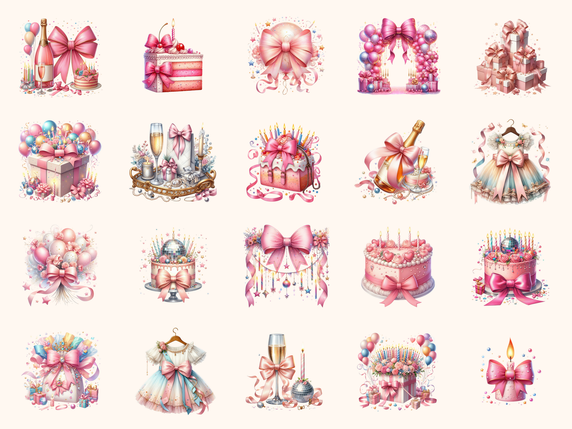 Birthday Girl Bow Clipart