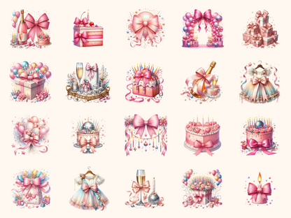 Birthday Girl Bow Clipart