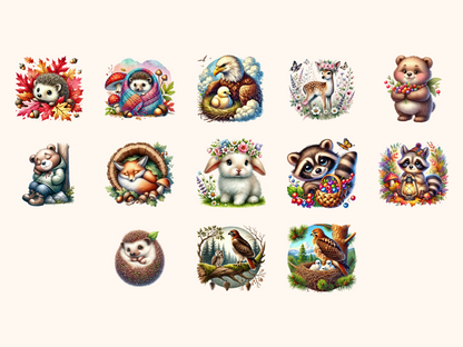 Woodland Animals Clipart