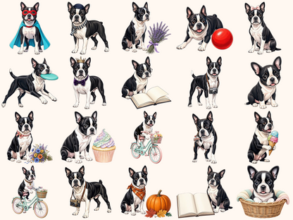 Boston Terriers Clipart