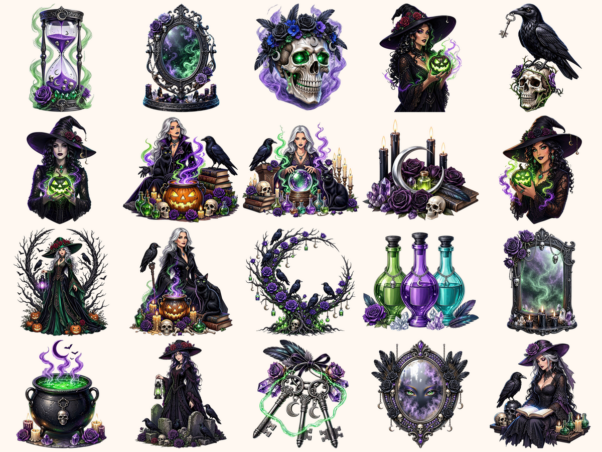 Gothic Witchcraft Clipart