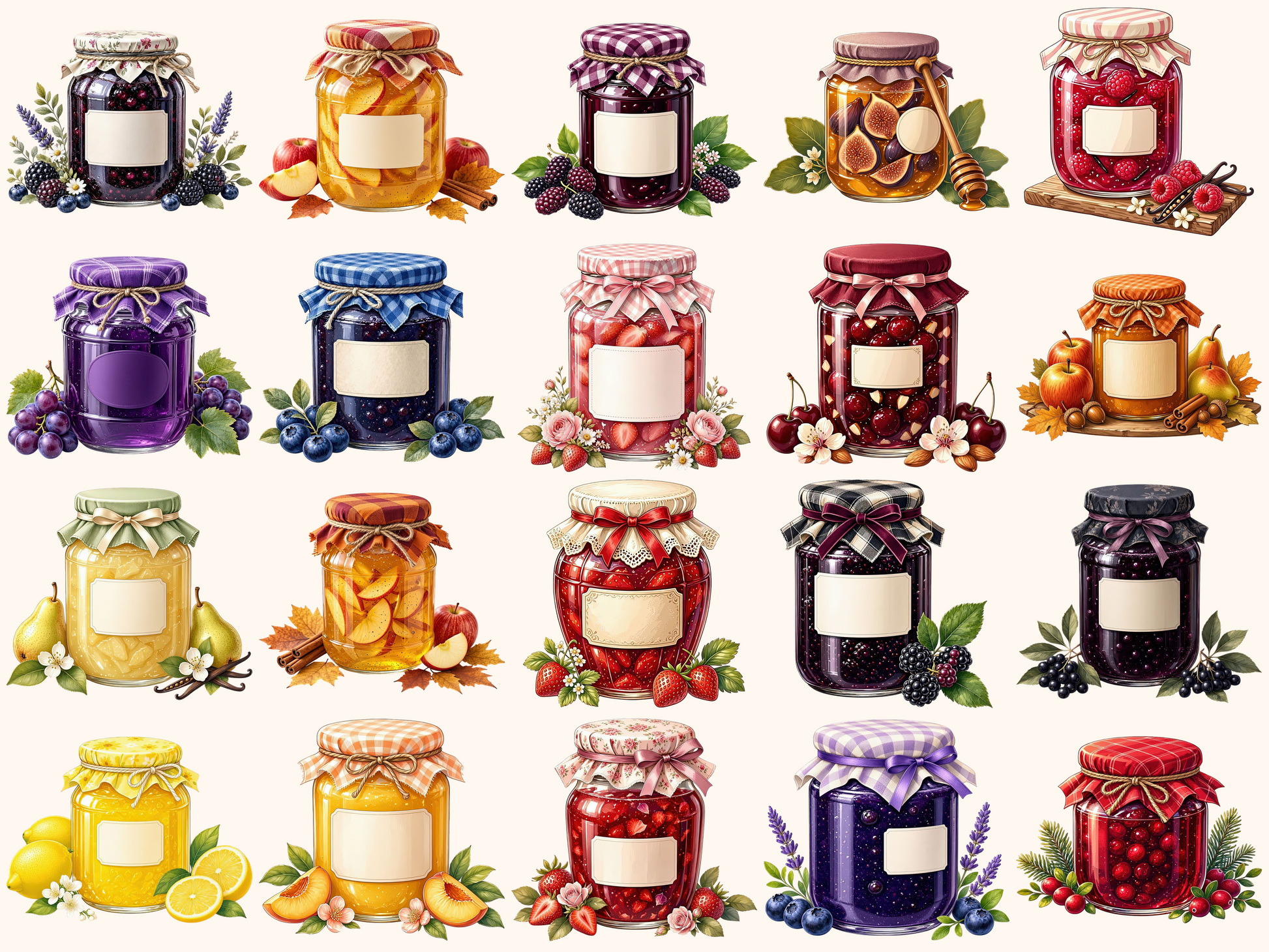 Jam Jars Clipart