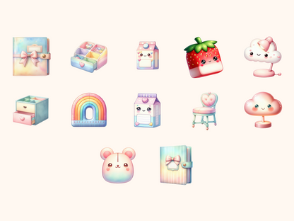 Kawaii Desk Clipart
