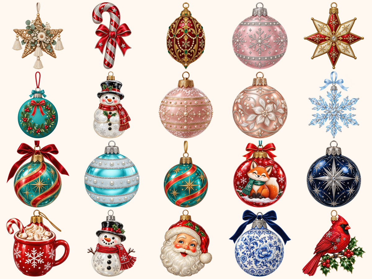 Christmas Ornaments Clipart — listing preview 5