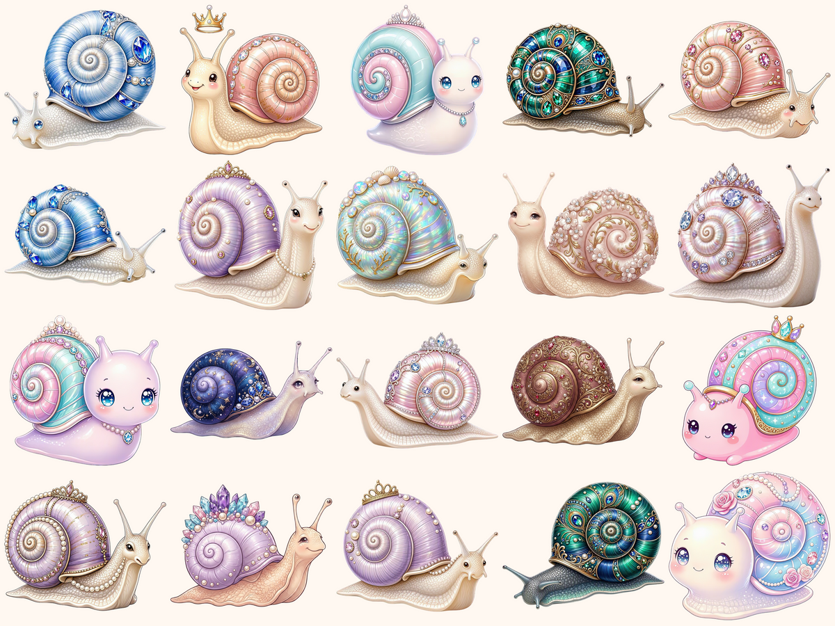 Jewelry Snails Clipart
