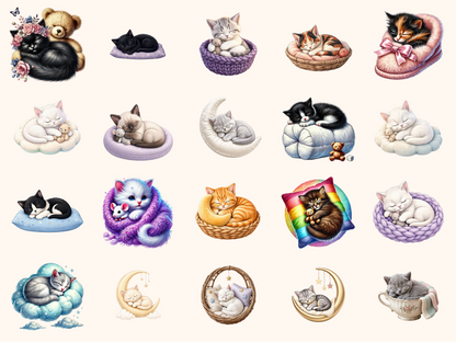 Sleepy Cats Clipart