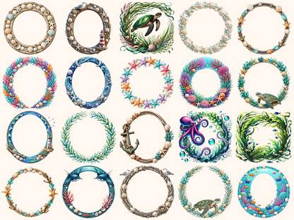 Ocean Frames Clipart