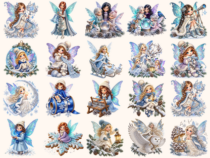 Winter Fairies Clipart