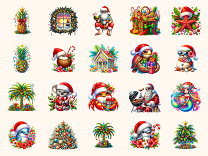 Tropical Christmas Clipart