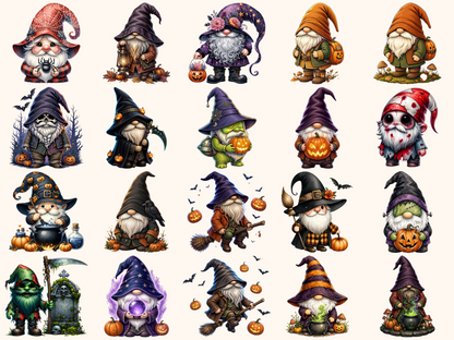 Halloween Gnomes Clipart