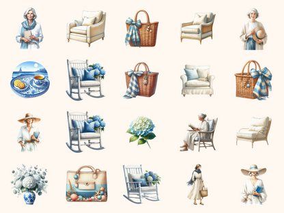 Coastal Grandmother Clipart