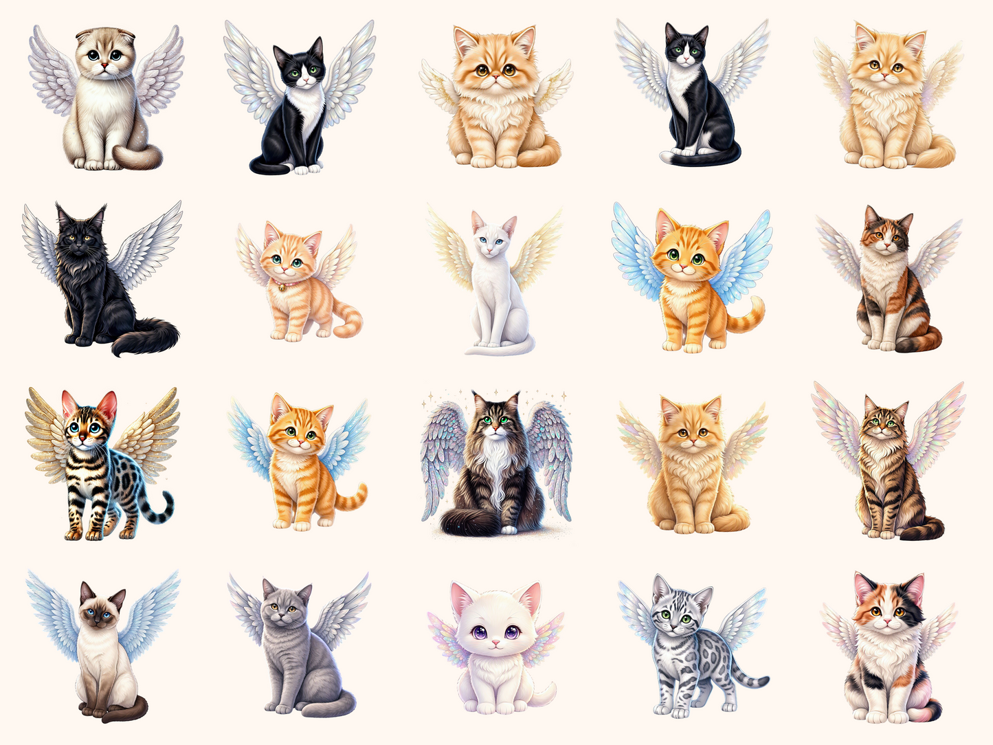 Angel Cats Clipart