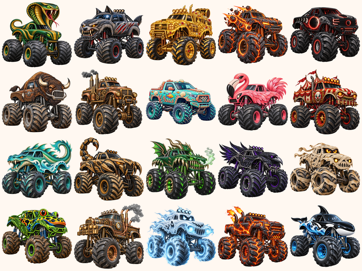 Monster Trucks Clipart