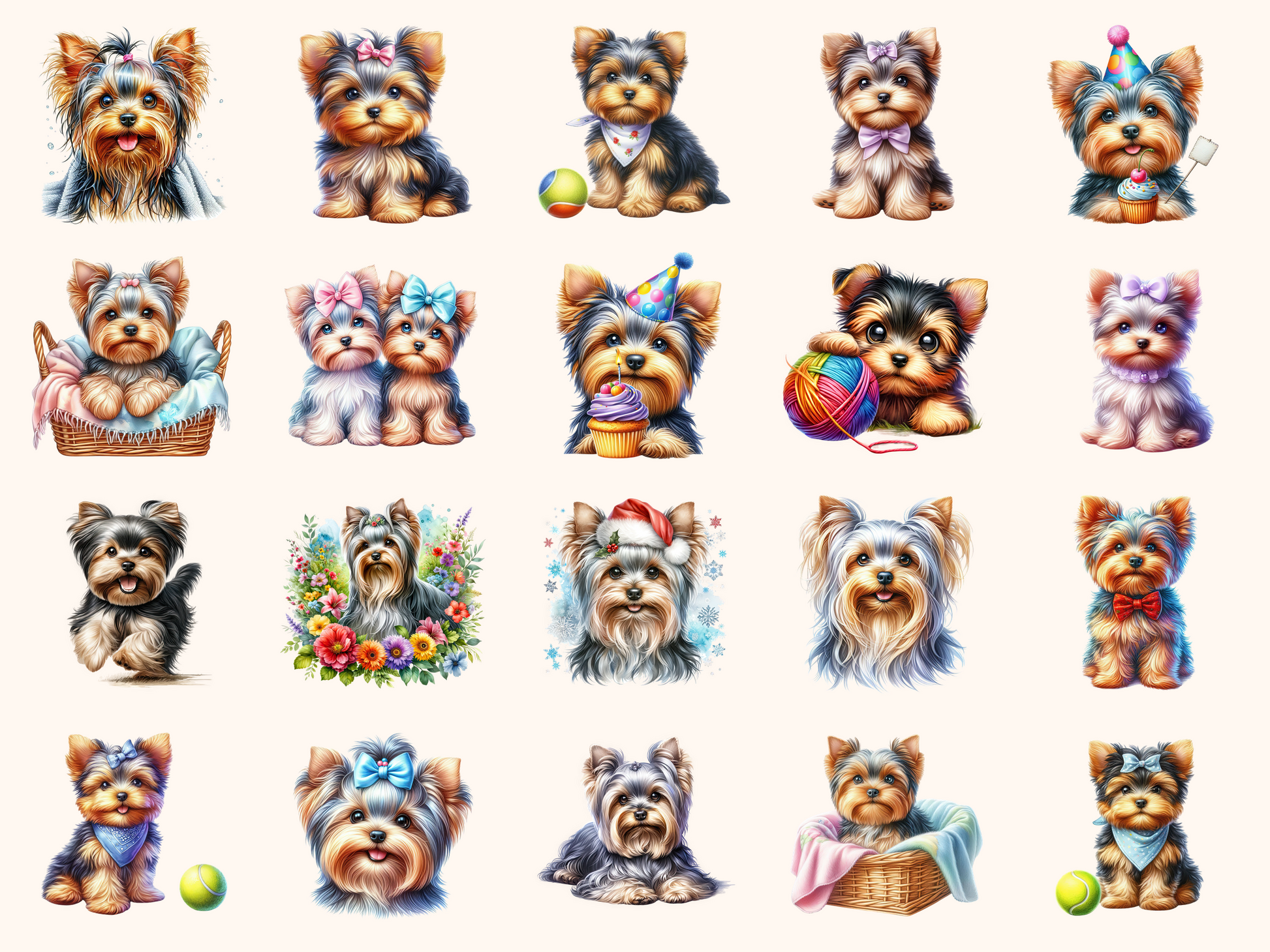 Yorkshire Terriers Clipart