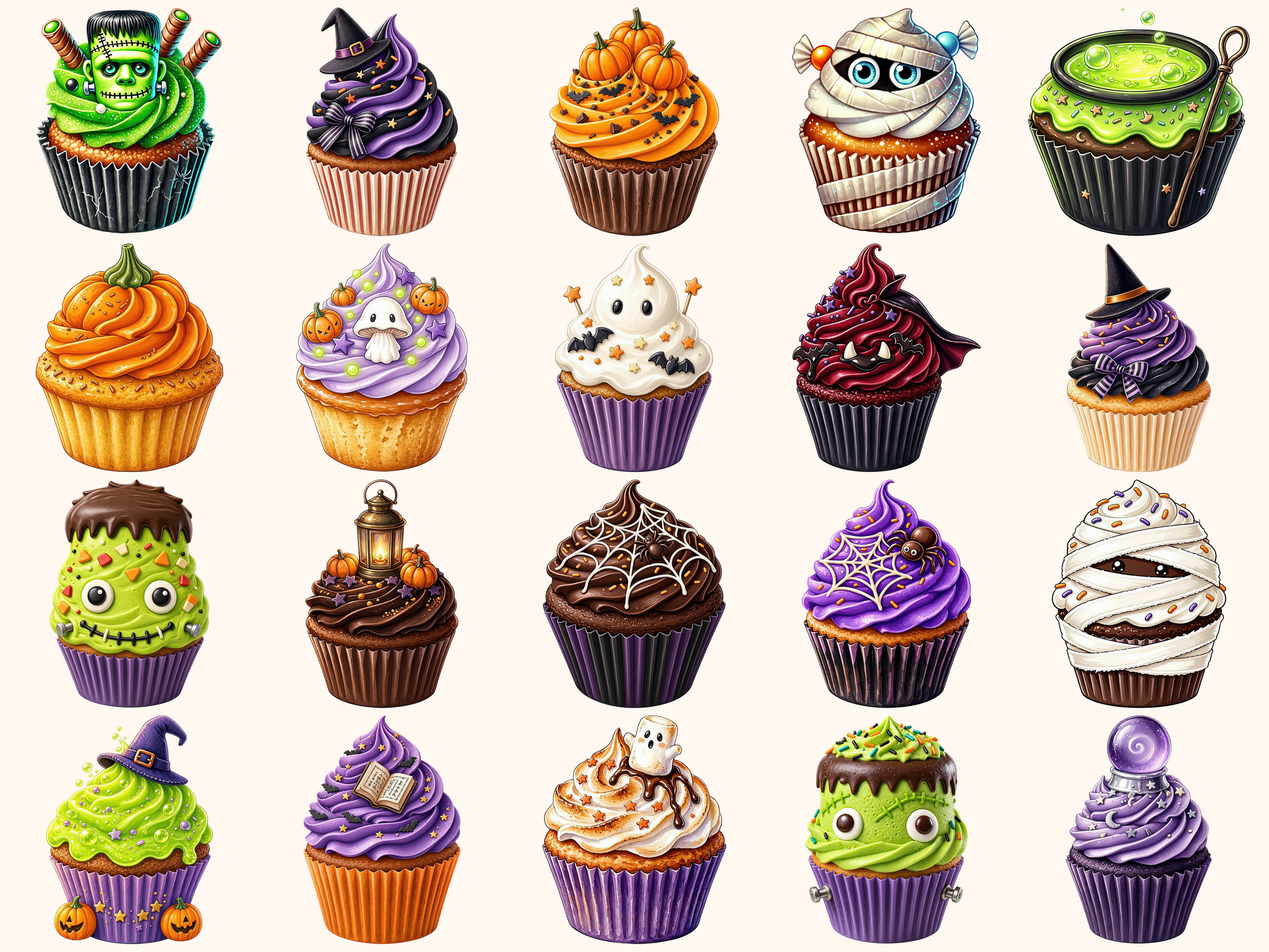Halloween Cupcakes Clipart