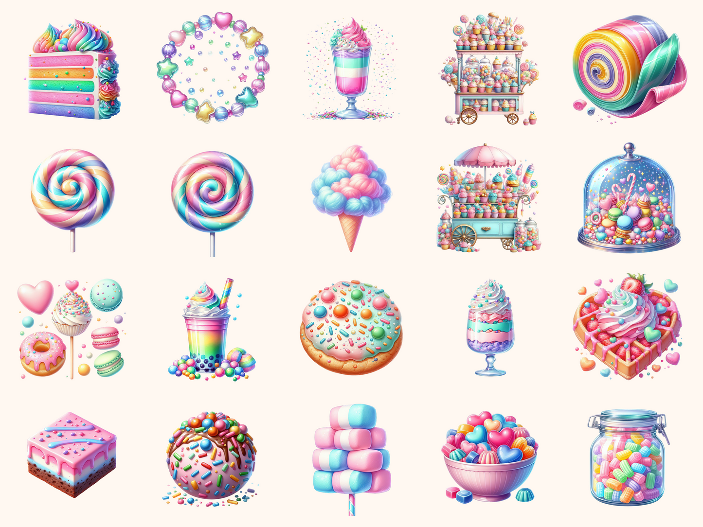 Colorful Sweets Clipart