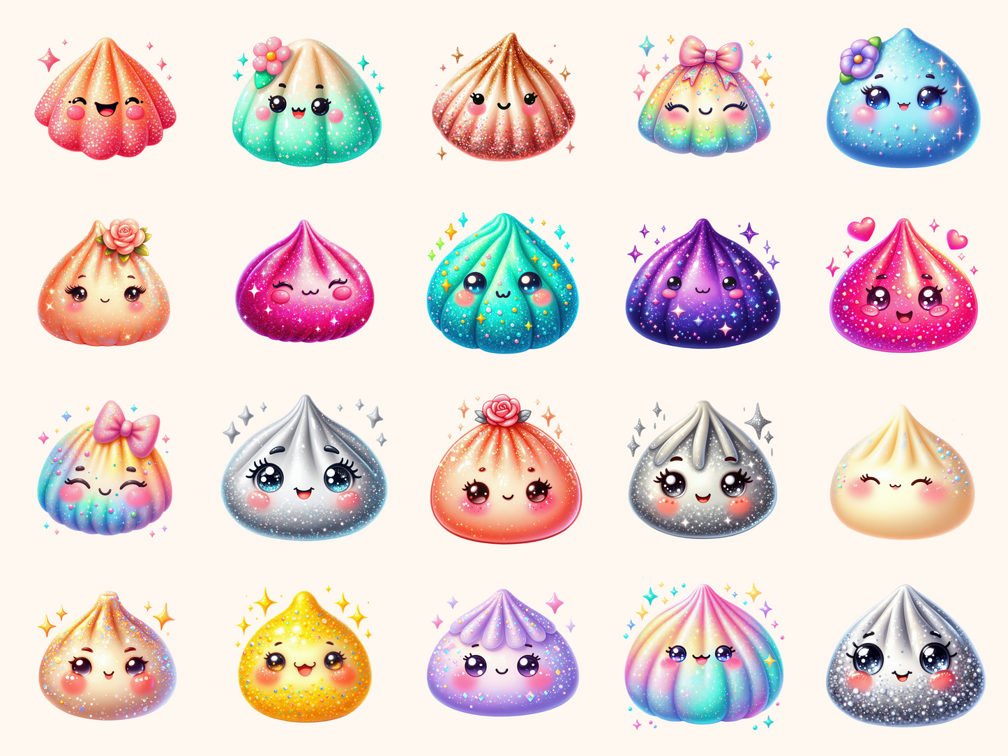 Glitter Dumplings Clipart
