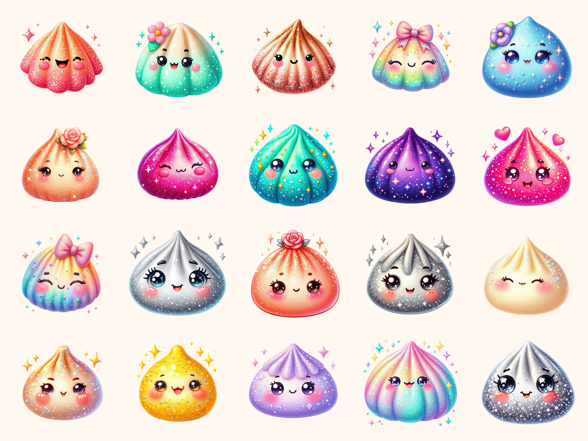 Glitter Dumplings Clipart