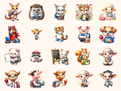 School Animals Clipart