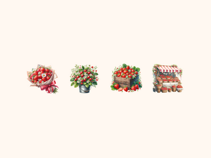 Strawberry Market Clipart