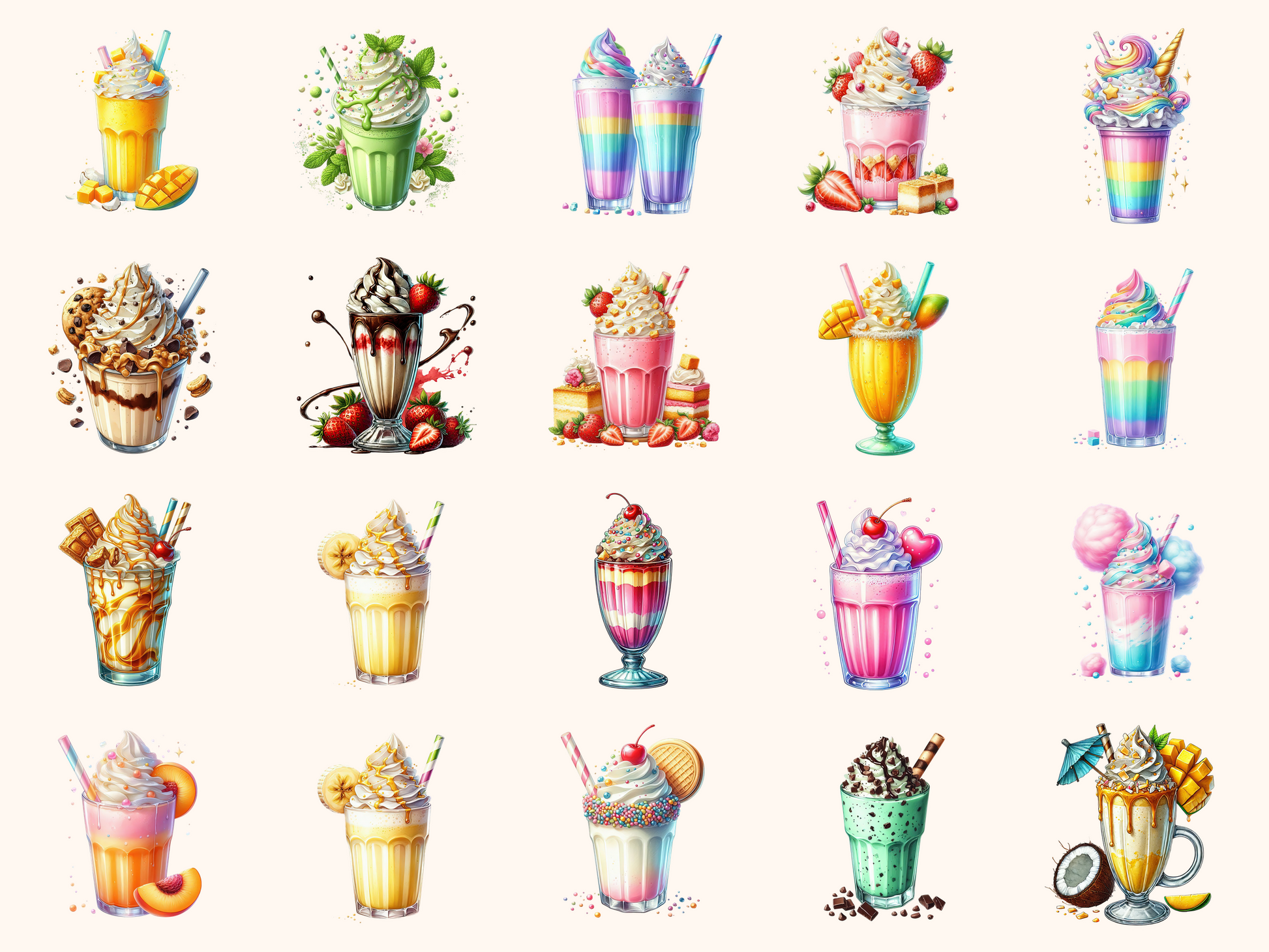 Milkshakes Clipart