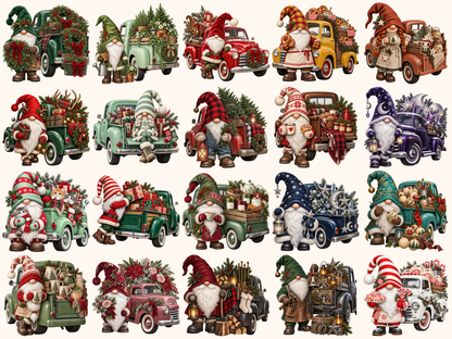Christmas Truck Gnomes Clipart — listing preview 5