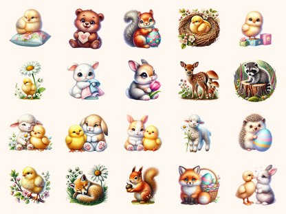 Spring Baby Animals Clipart