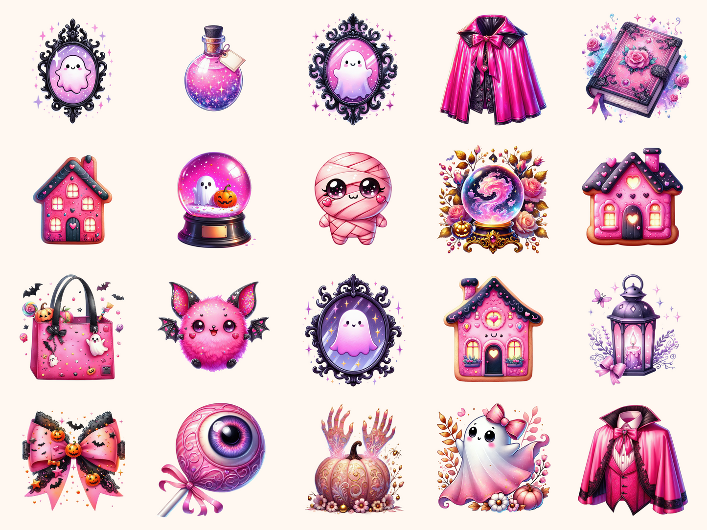 Pink Halloween Clipart