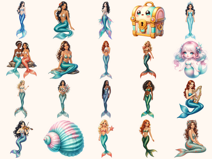 Mermaids Clipart