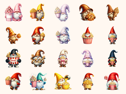 Popcorn Gnomes Clipart